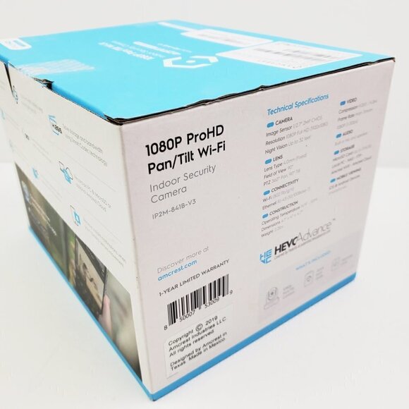 Amcrest Indoor Security Camera Wifi Pro HD Pan Tilt 1080p IP2M-841B-V3 NIB - Picture 7 of 9